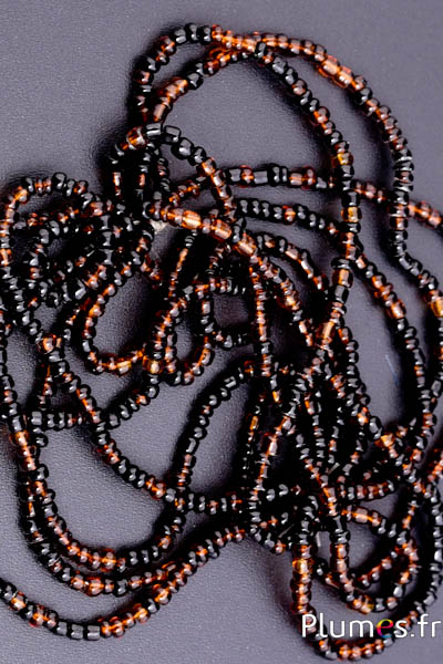 Perles rocailles acryliques - Ø 2 mm, trou 1 mm - chocolat-café